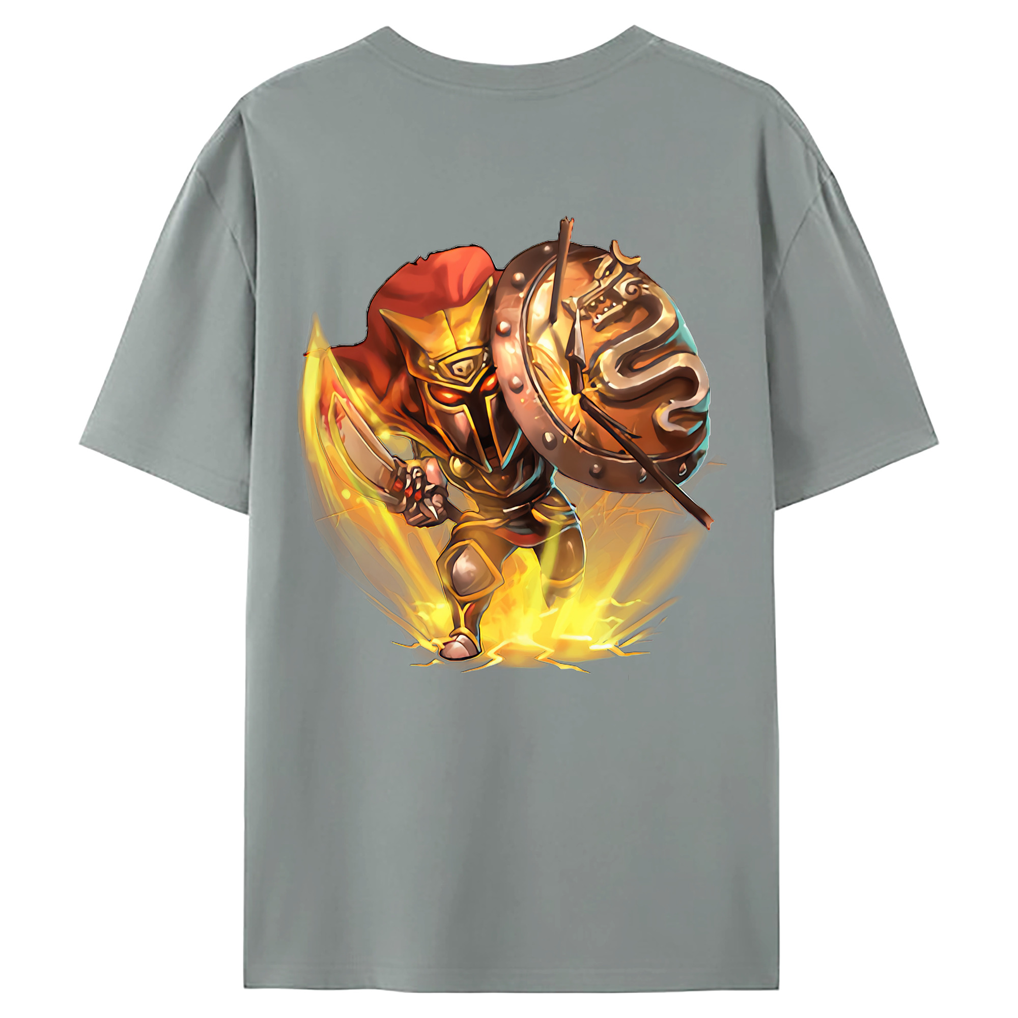 （画像用） リーグ・オブ・レジェンド League of Legends LOL 綿100％ メンズ半袖Tシャツ（バックプリント） 通気性